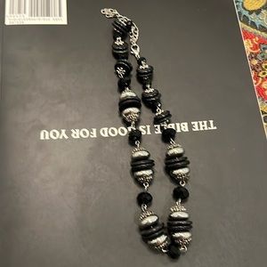 Black and silver necklace